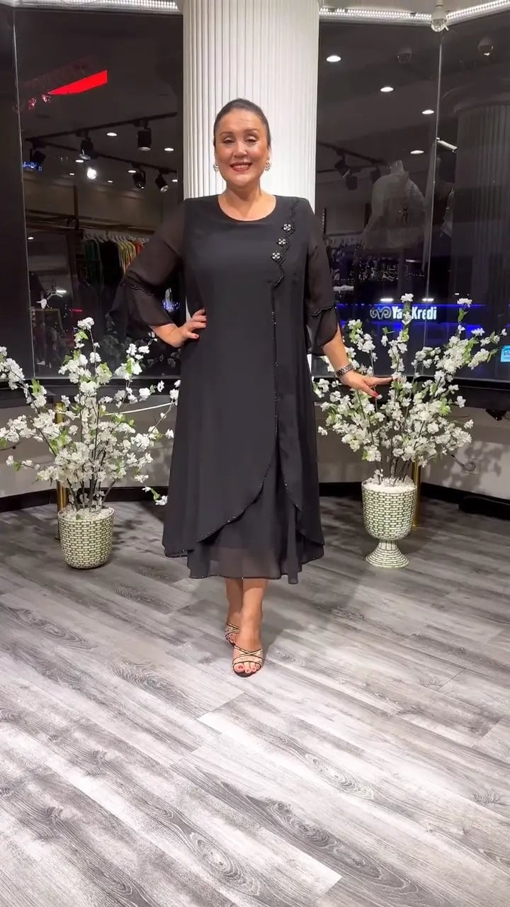 LAFRIZA - VESTIDO DE CHIFÓN FLUIDO BREEZE