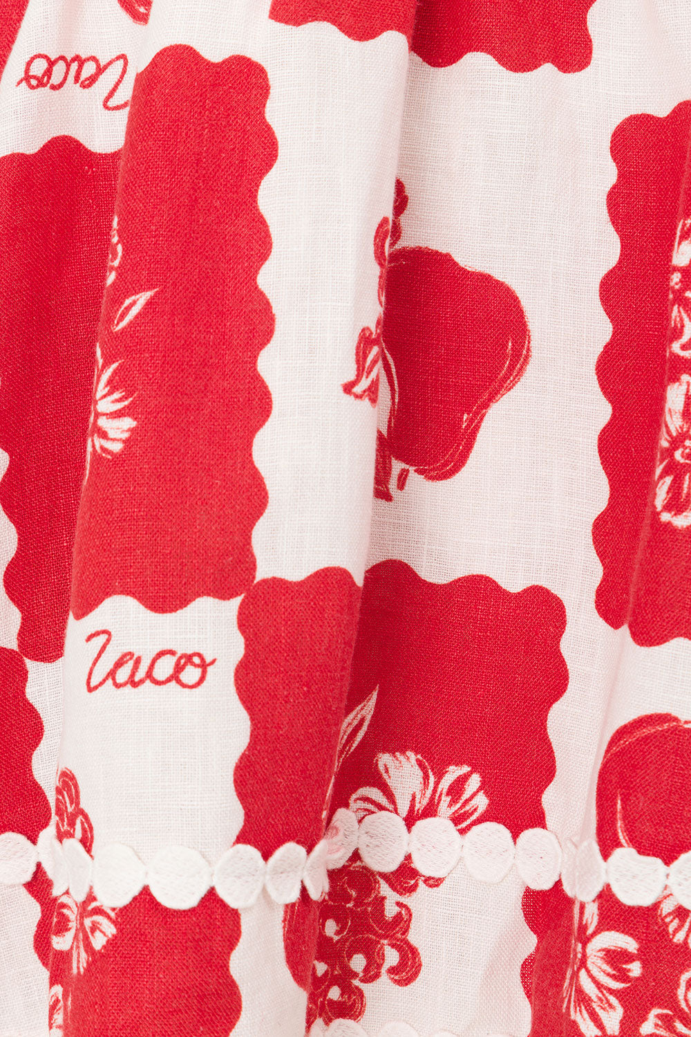 ASINETH - VESTIDO MINI COQUETO ROJO Y BLANCO