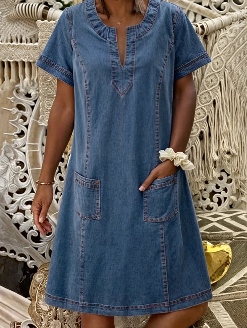 PAULEEN - VESTIDO DE DENIM SUAVE