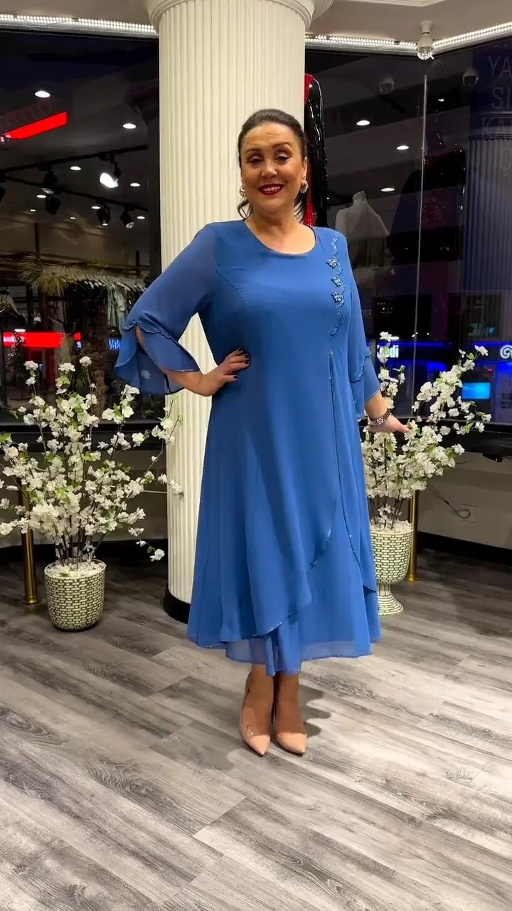 LAFRIZA - VESTIDO DE CHIFÓN FLUIDO BREEZE