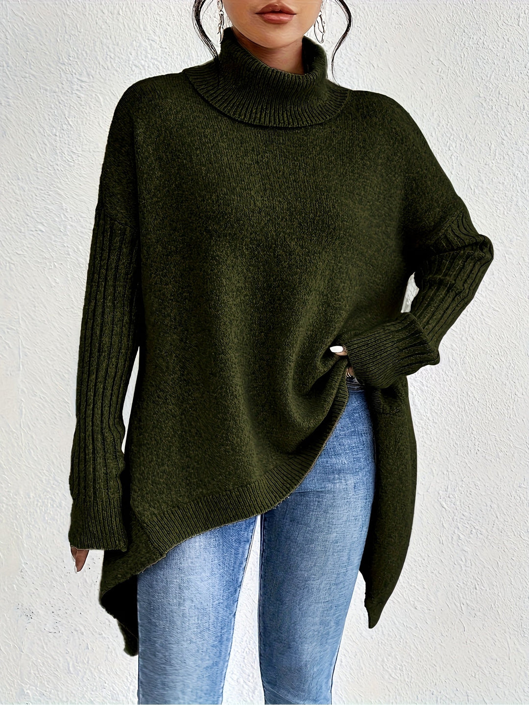 Isla | Suéter Oversized de Cuello Alto