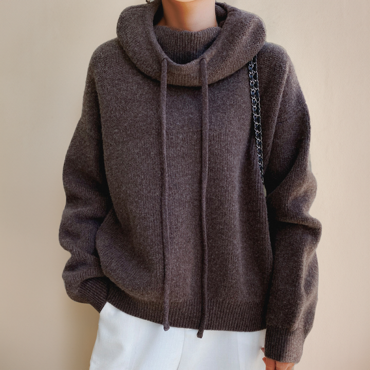 SABRINE - SUDADERA CÓMODA COSTERA CON CUELLO ALTO