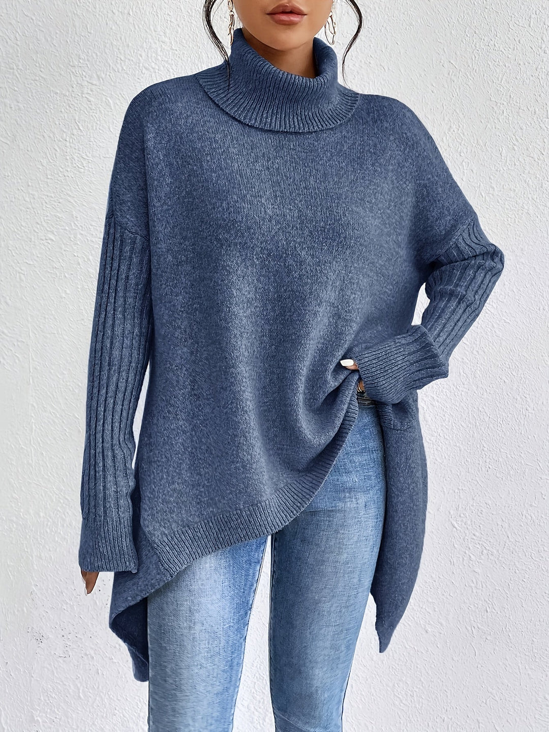 Isla | Suéter Oversized de Cuello Alto
