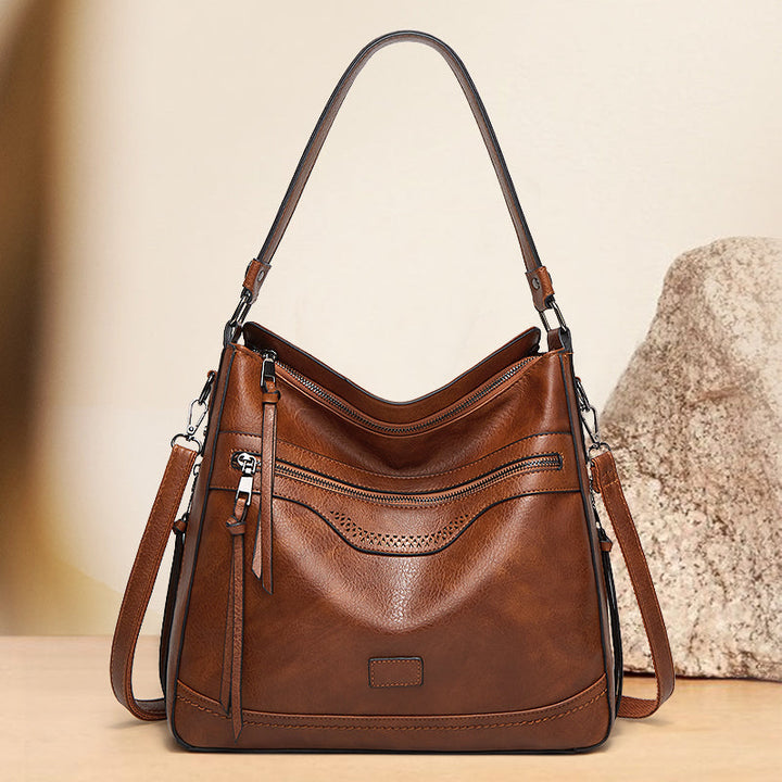 GAIL - BOLSO DE HOMBRO DE CUERO CON ENCANTO VINTAGE