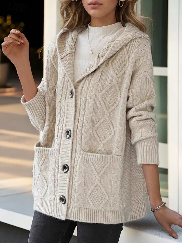 Lina™ - Cárdigan Elegante con Puntada de Diamante
