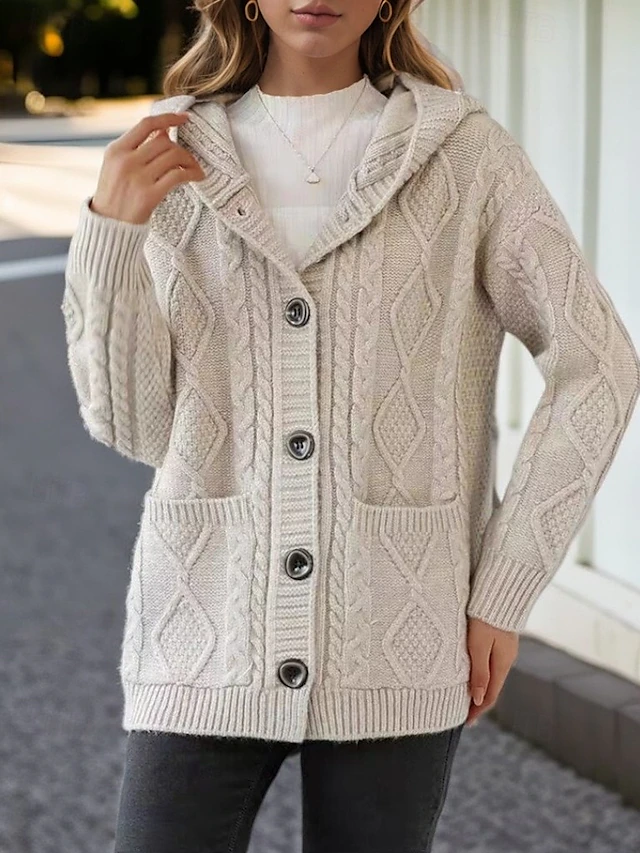 Lina™ - Cárdigan Elegante con Puntada de Diamante