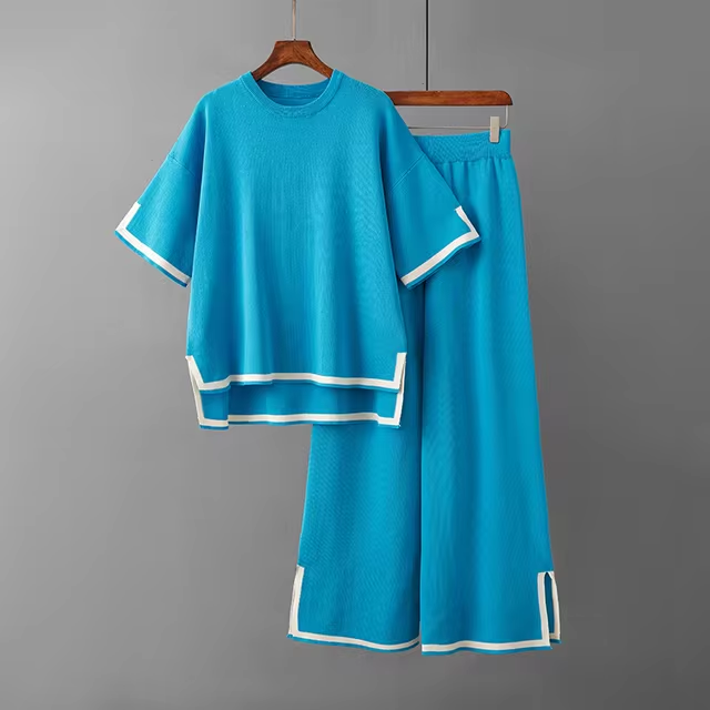 Charlotte™ - Conjunto Elegante de Manga Corta en Seda Hielo