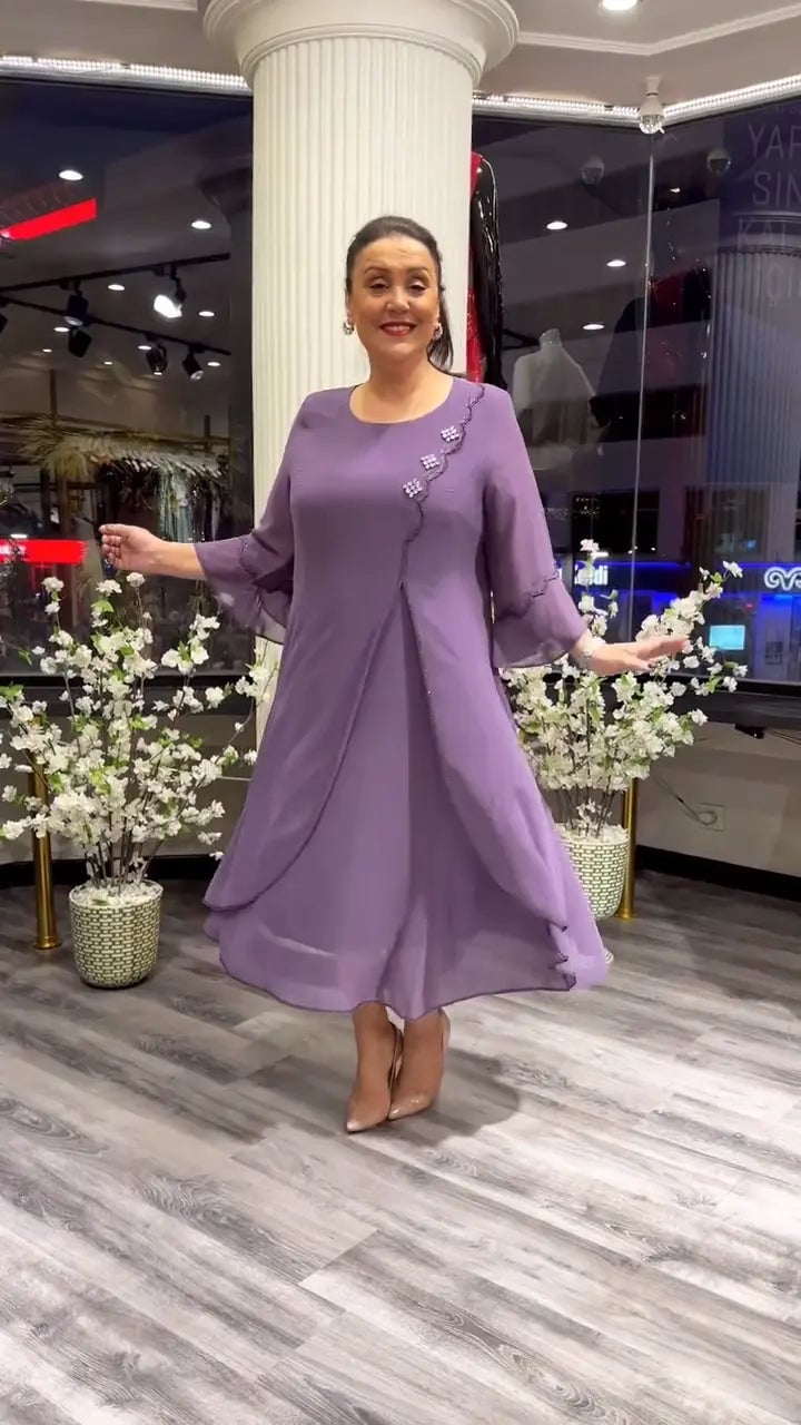 LAFRIZA - VESTIDO DE CHIFÓN FLUIDO BREEZE