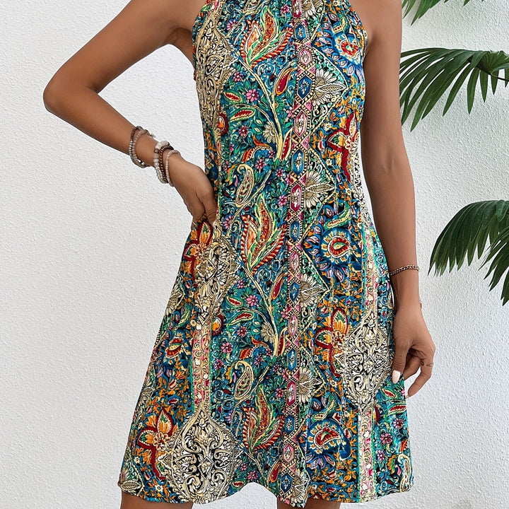 LEILANI - VESTIDO GLAMOROSO CON CUELLO HALTER