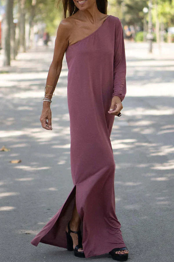DENICE - VESTIDO MAXI ASIMÉTRICO