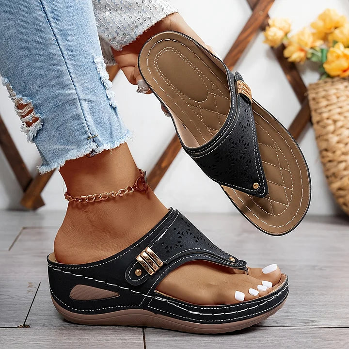 KATIARA - SANDALIAS CUÑA ELEGANTES Y CÓMODAS