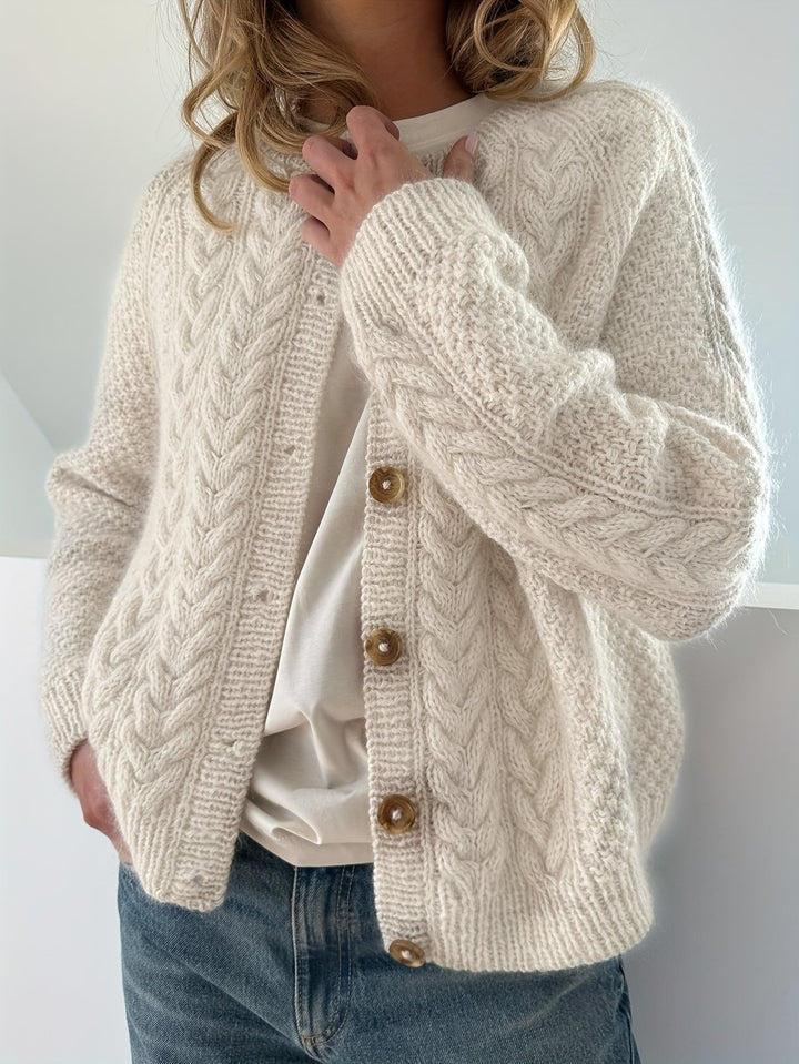 AMATISTA - CARDIGAN CHIC CON PUNTO TRENZADO