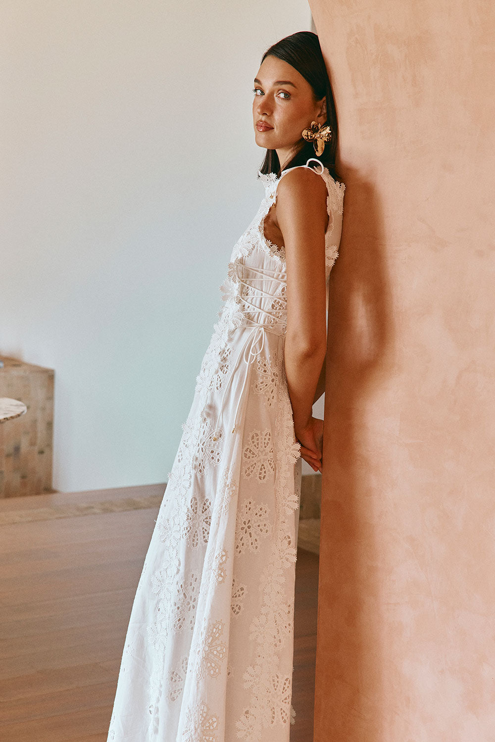 FIORELLA - VESTIDO MAXI LIANA CON BORDADO ELEGANTE