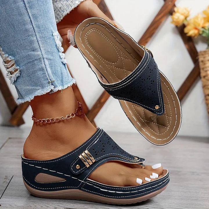 KATIARA - SANDALIAS CUÑA ELEGANTES Y CÓMODAS