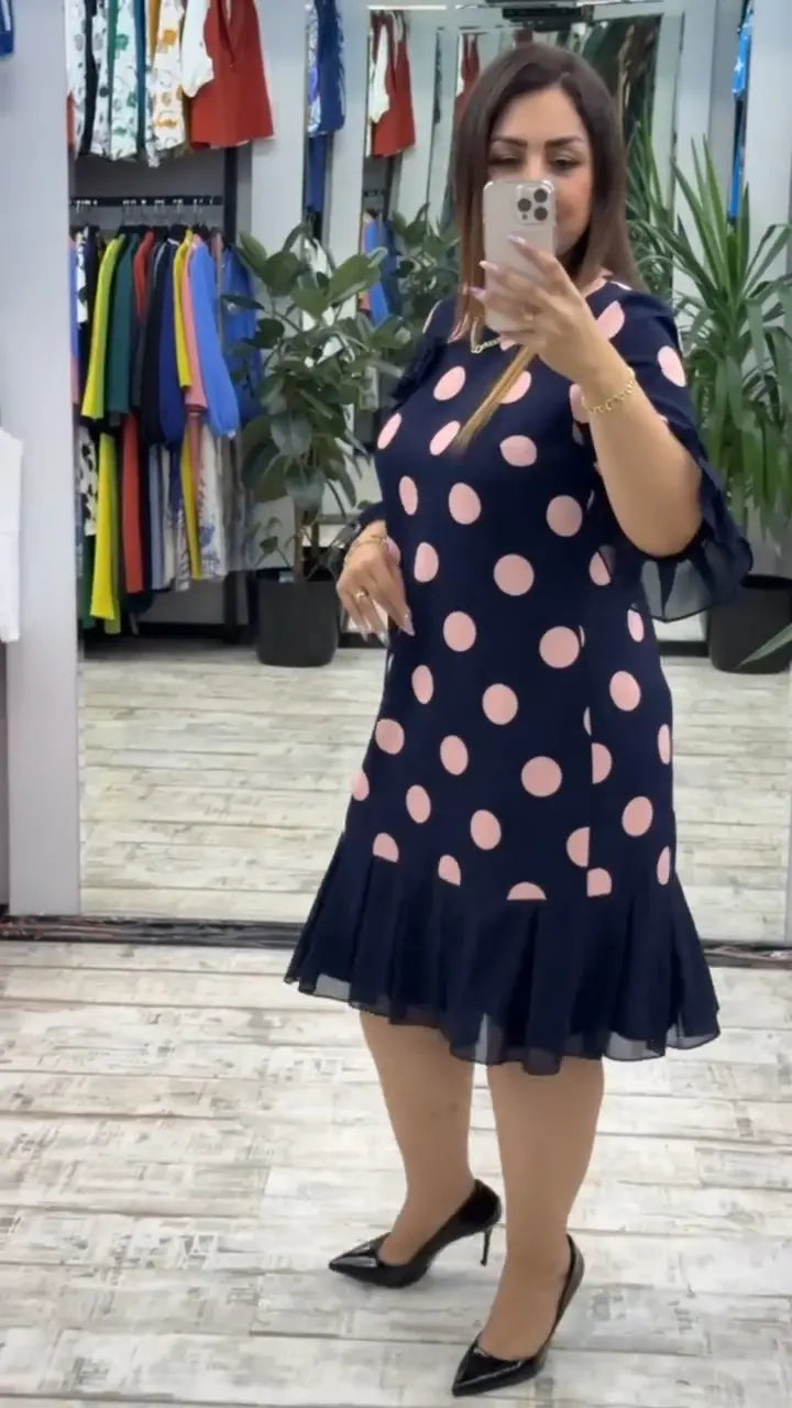 RIO - VESTIDO PLISADO DE LUNARES