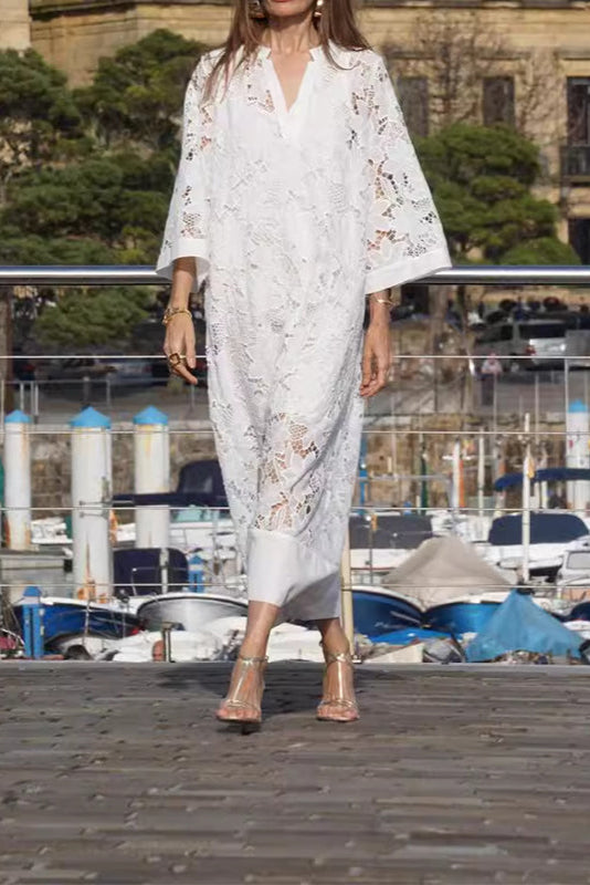 WHITNEY - VESTIDO DE ENCAJE DESLIZANTE CONTEMPORÁNEO