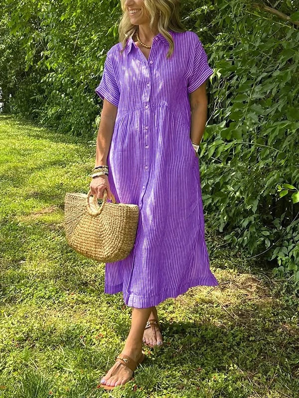 LAIKA - VESTIDO CÓMODO DE RAYAS URBANAS