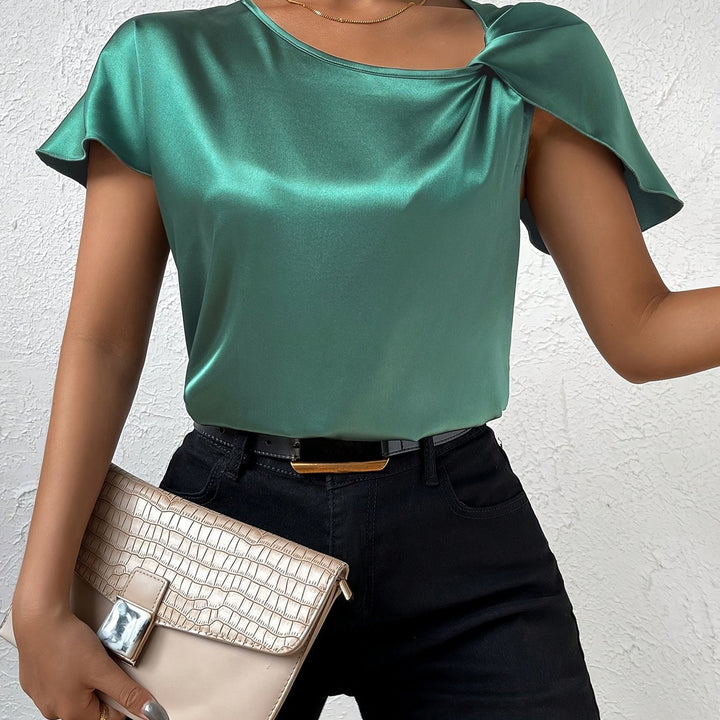LEASA - BLUSA CON ACENTO MODERNO EN EL HOMBRO
