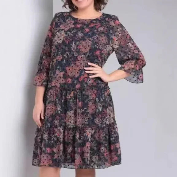 ECAY - VESTIDO CLÁSICO BLOSSOM DE CUELLO REDONDO