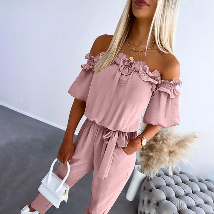 ARABELLA – MONO CHIC Y FÁCIL CON HOMBROS DESCUBIERTOS