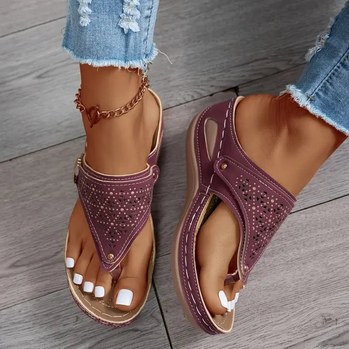 KATIARA - SANDALIAS CUÑA ELEGANTES Y CÓMODAS