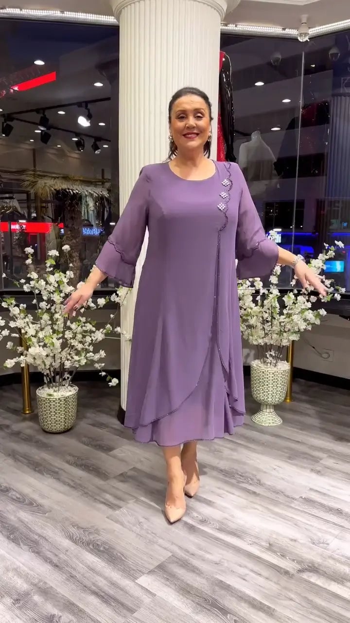 LAFRIZA - VESTIDO DE CHIFÓN FLUIDO BREEZE