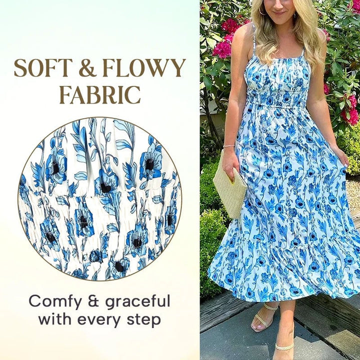 MONROE - VESTIDO MAXI CAMI FLORAL ELEGANTE