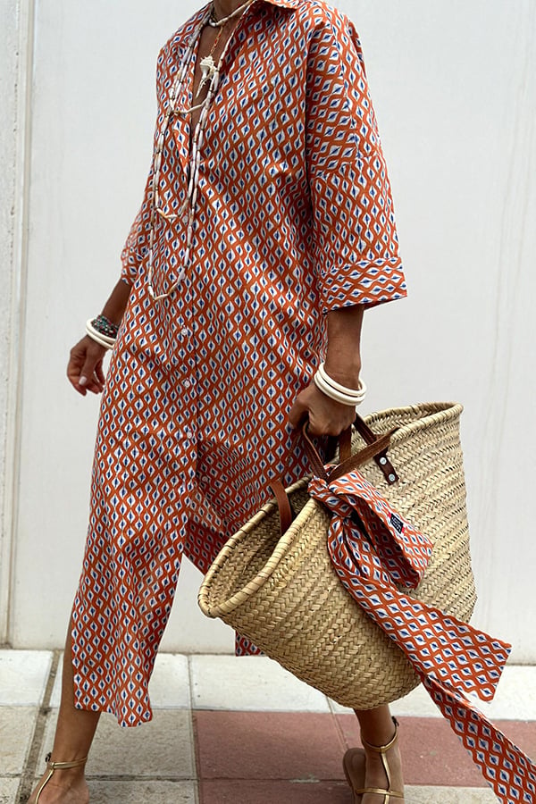 AZENITH - VESTIDO CASUAL A RAYAS CON CORDONES