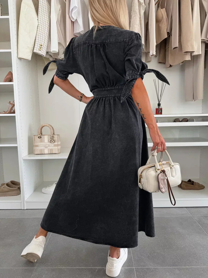 IVANIA - VESTIDO DE DENIM VIBRANTE