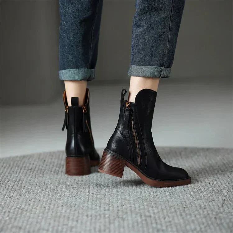 Grace™ | Botas de Cuero para Tobillo