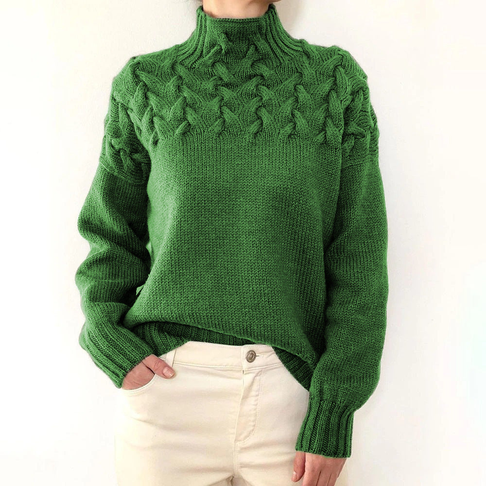 Elena | Suéter de Cuello Alto Tejido y Cálido