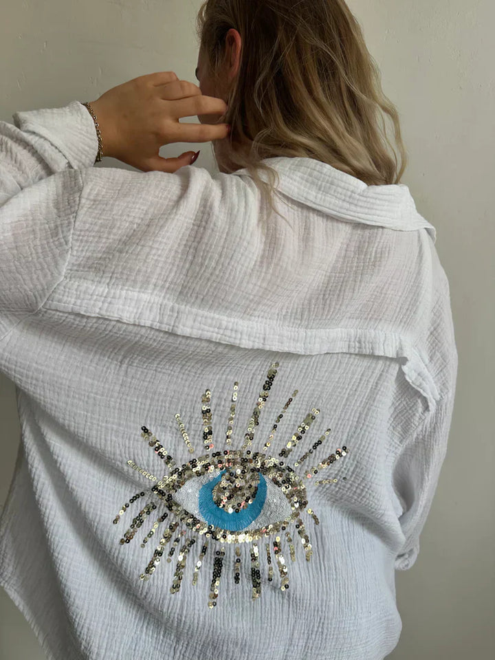 OLA - BLUSA GLAM CON OJO DE LENTEJUELAS