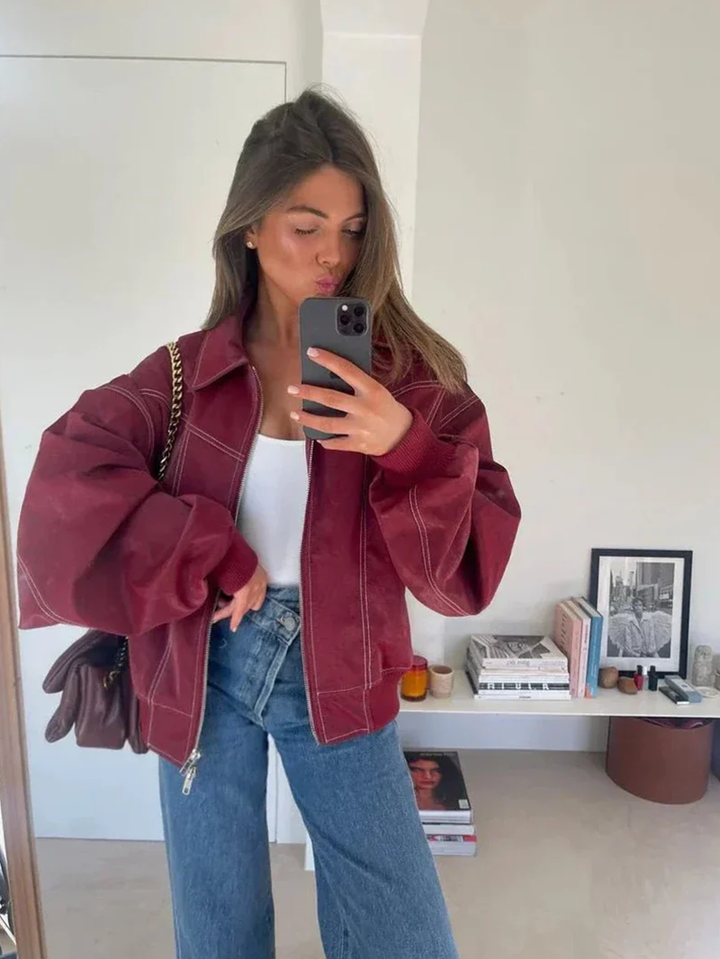 NALIYAH - CHAQUETA ROMPEVIENTOS OVERSIZED CON BLOQUES DE COLOR