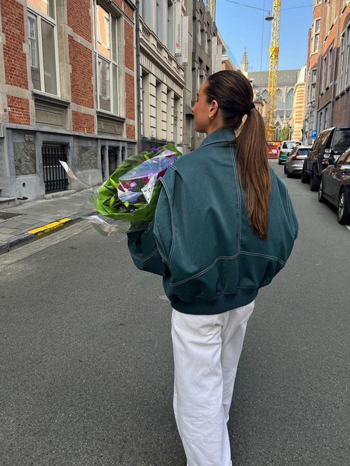 NALIYAH - CHAQUETA ROMPEVIENTOS OVERSIZED CON BLOQUES DE COLOR