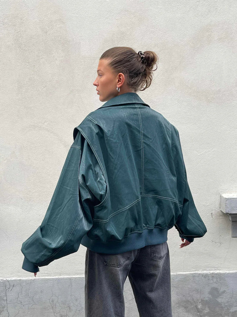 NALIYAH - CHAQUETA ROMPEVIENTOS OVERSIZED CON BLOQUES DE COLOR