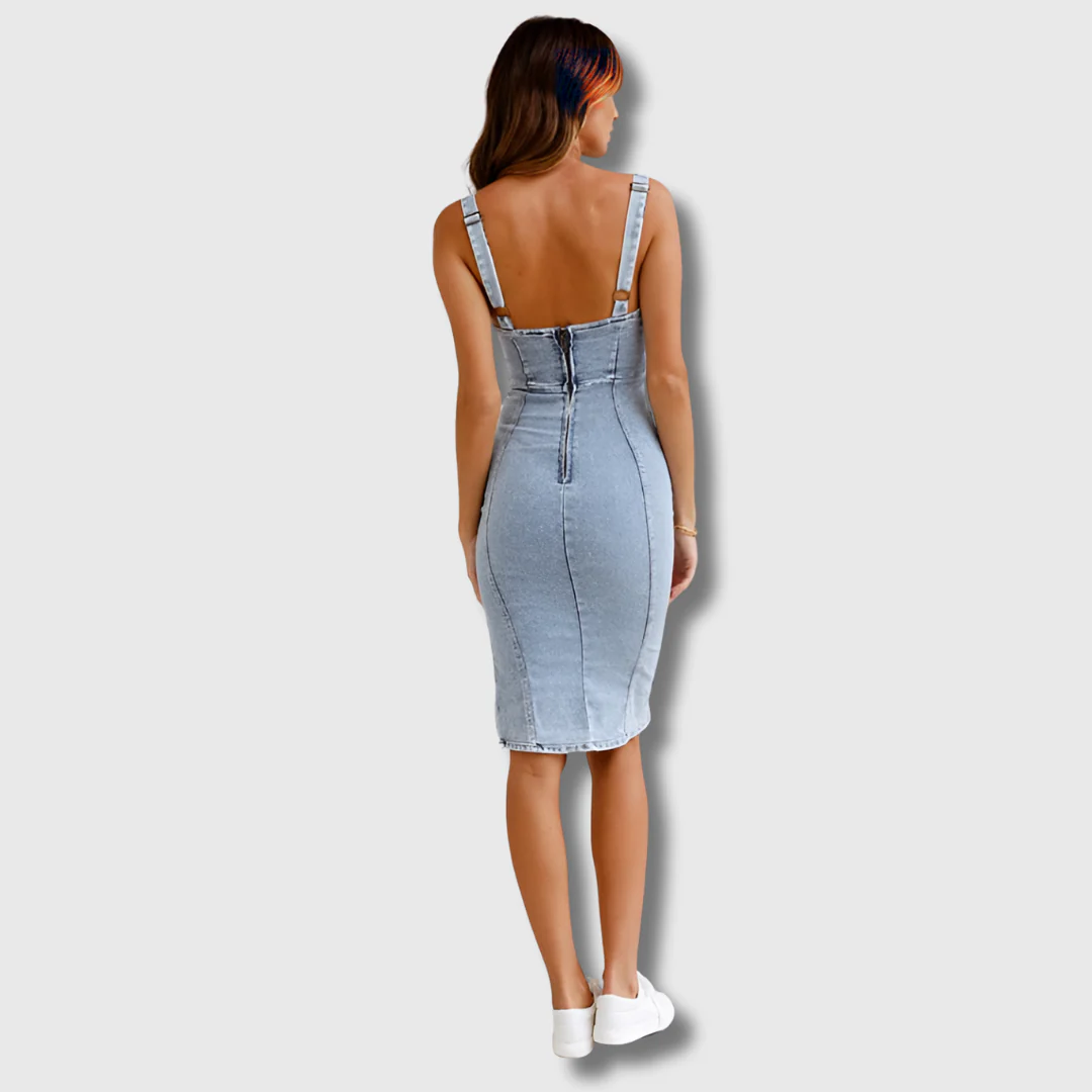 Kelsey - Vestido de mezclilla de material premium