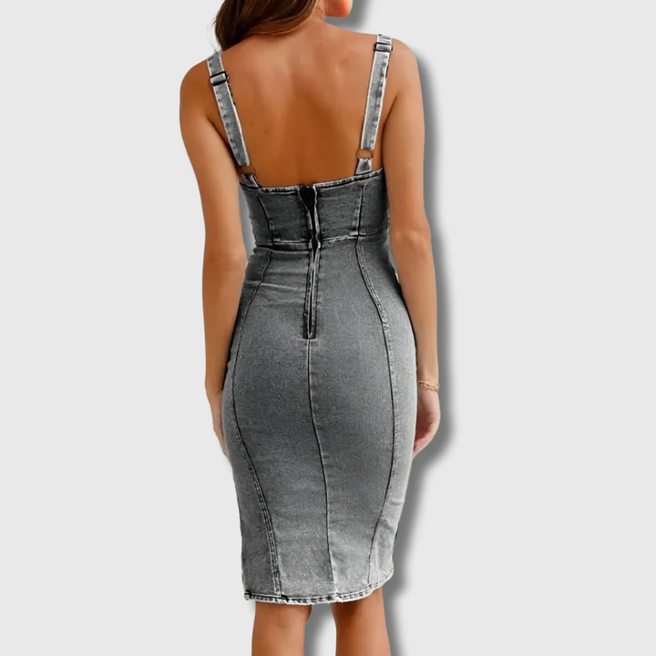 Kelsey - Vestido de mezclilla de material premium