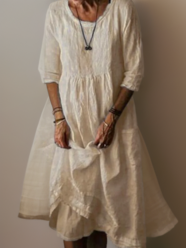 Carolien - Vestido maxi con escote redondo suelto