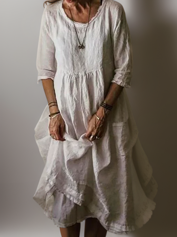 Carolien - Vestido maxi con escote redondo suelto