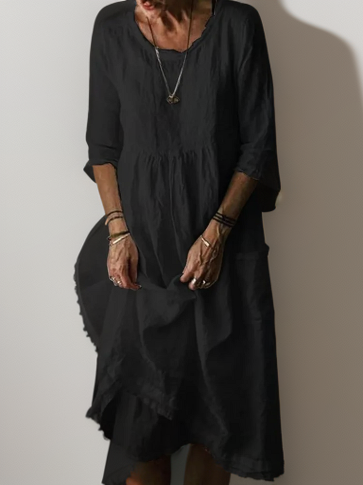 Carolien - Vestido maxi con escote redondo suelto