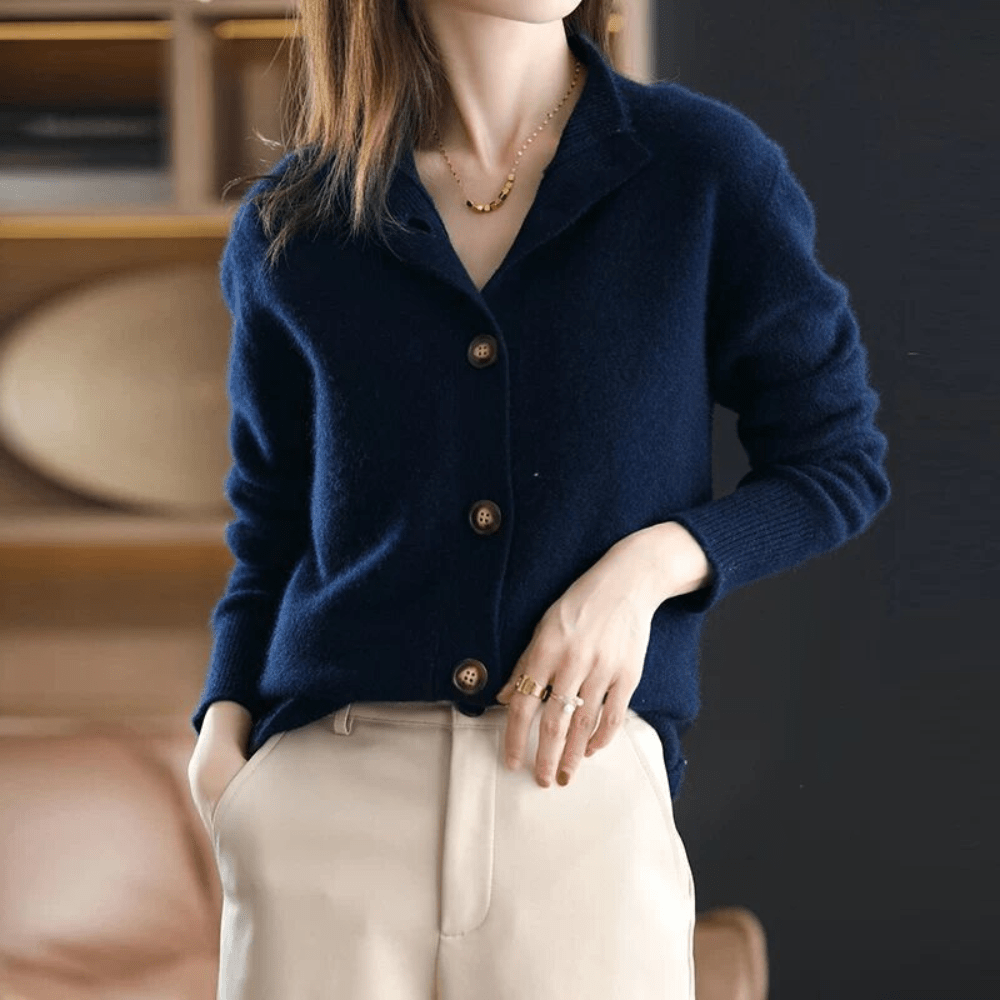 ANITA - CARDIGAN DE CACHEMIR TEJIDO