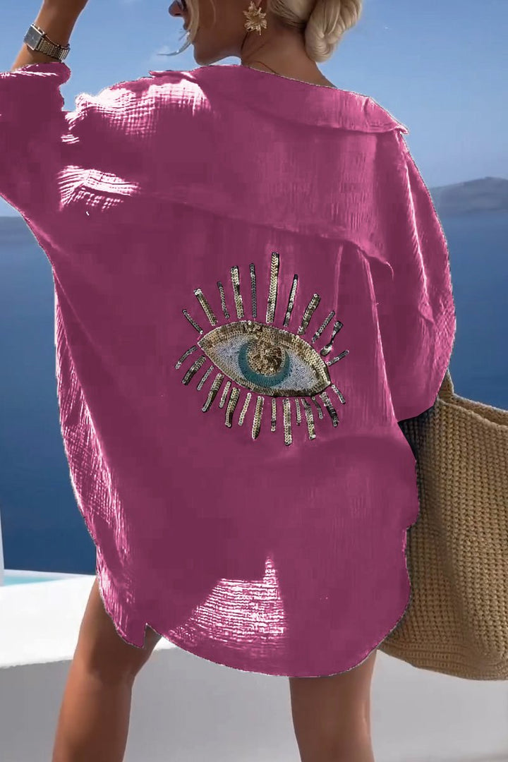 OLA - BLUSA GLAM CON OJO DE LENTEJUELAS