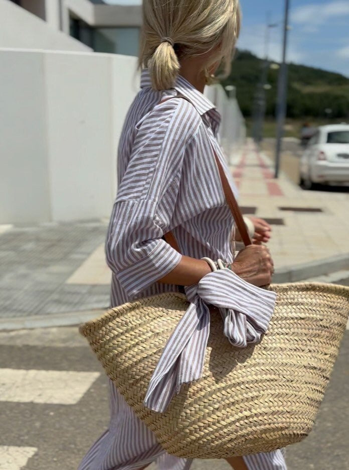 Colen | Vestido Camisero Clásico a Rayas