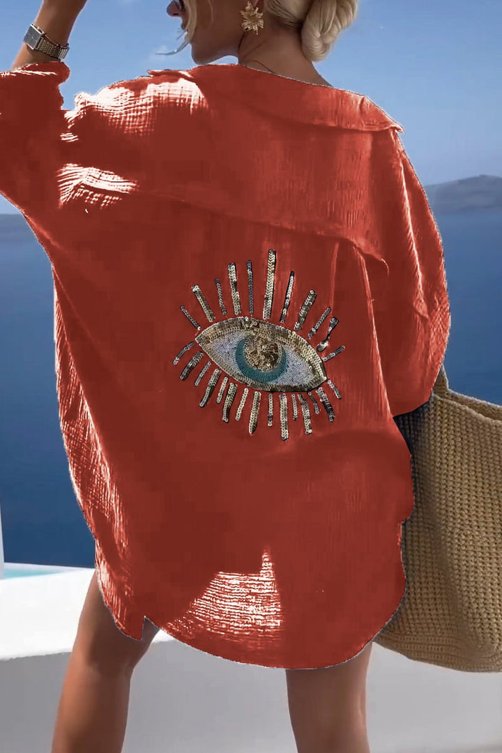 OLA - BLUSA GLAM CON OJO DE LENTEJUELAS