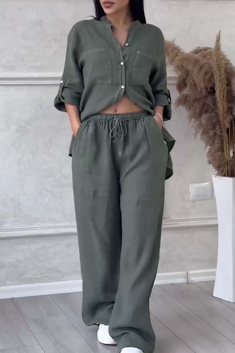 Fara | Conjunto de Algodón y Lino de Lujo – Camisa y Pantalones