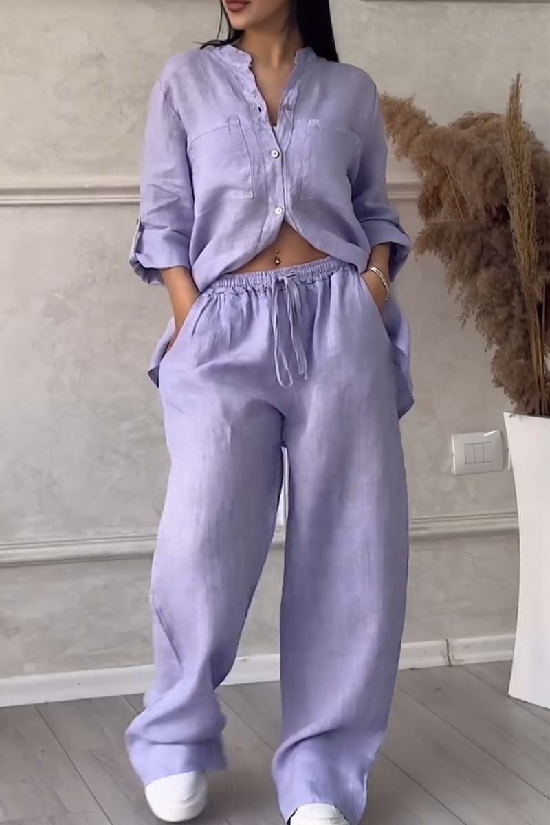 Fara | Conjunto de Algodón y Lino de Lujo – Camisa y Pantalones