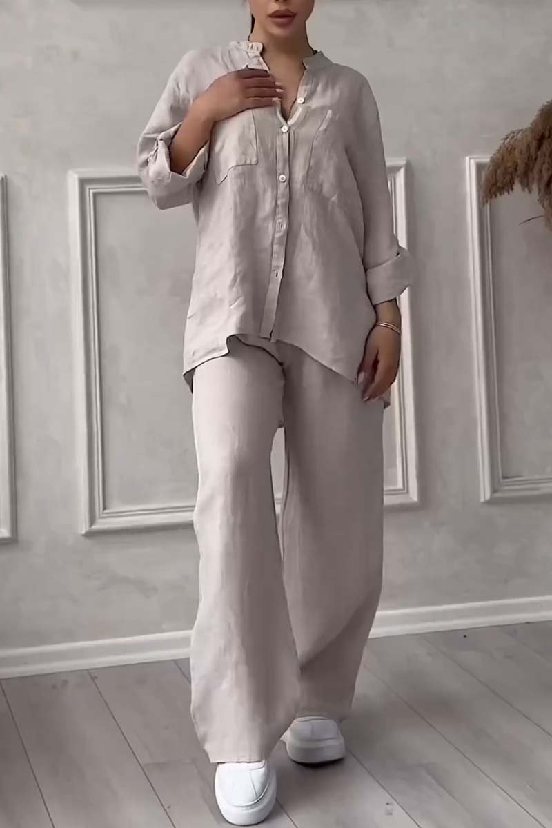 Fara | Conjunto de Algodón y Lino de Lujo – Camisa y Pantalones