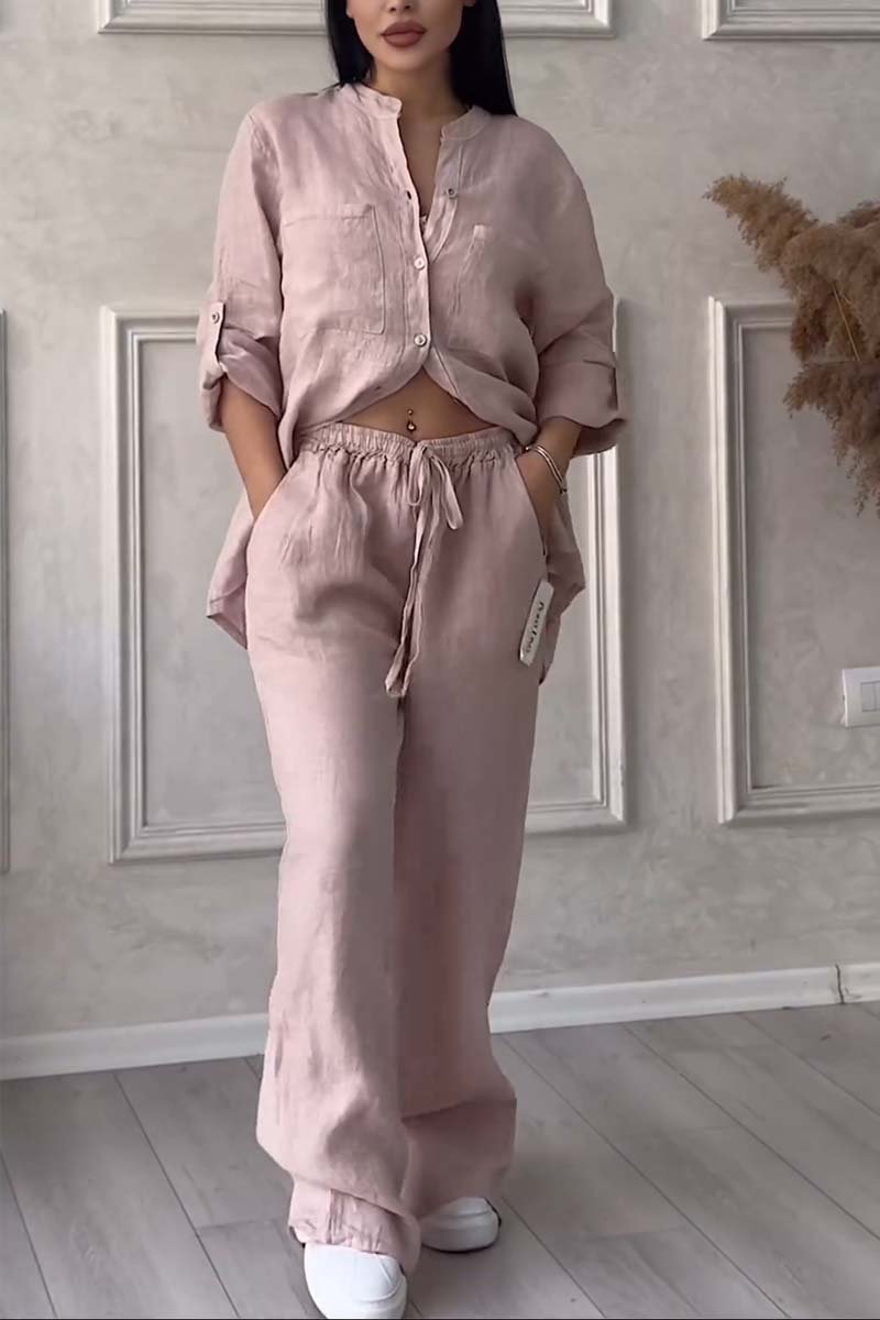 Fara | Conjunto de Algodón y Lino de Lujo – Camisa y Pantalones