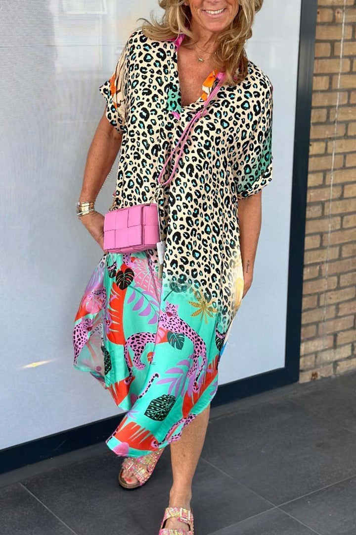 NEVE - VESTIDO CASUAL CON ESTAMPADO DE LEOPARDO