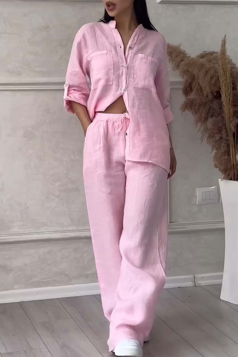 Fara | Conjunto de Algodón y Lino de Lujo – Camisa y Pantalones